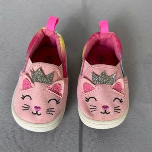 Infants Slip on Canvas Unicorn Kitty shoes